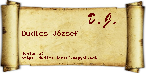 Dudics József névjegykártya