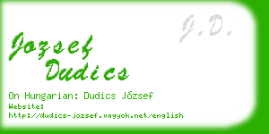 jozsef dudics business card
